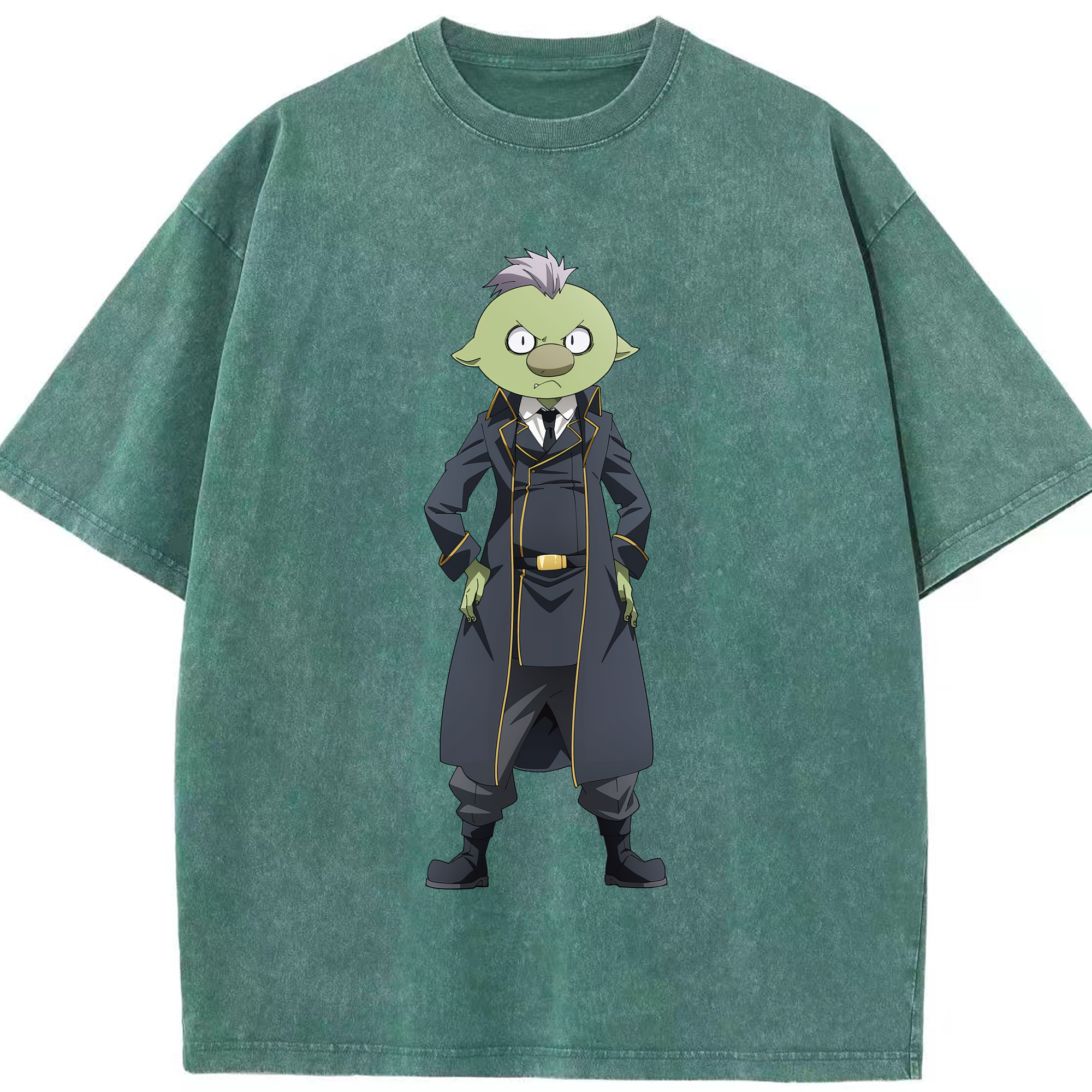 （画像用） 転スラ Regarding Reincarnated to Slime 綿100% ヴィンテージ風 半袖Tシャツ（フロントプリント）
